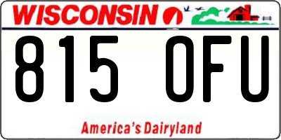 WI license plate 815OFU