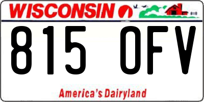 WI license plate 815OFV