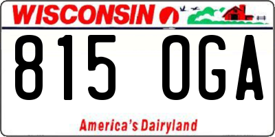 WI license plate 815OGA