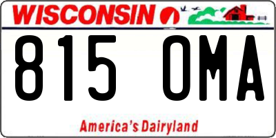 WI license plate 815OMA