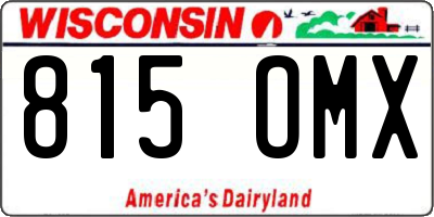 WI license plate 815OMX