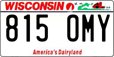 WI license plate 815OMY