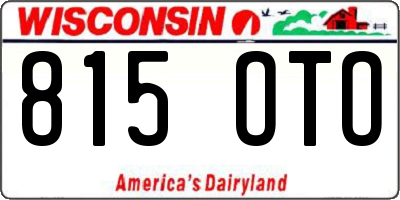 WI license plate 815OTO