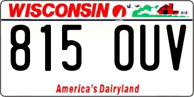 WI license plate 815OUV