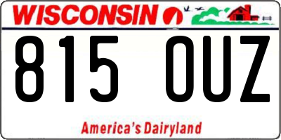 WI license plate 815OUZ