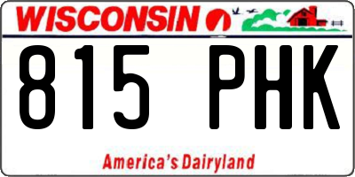 WI license plate 815PHK