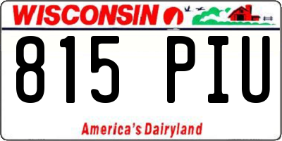 WI license plate 815PIU
