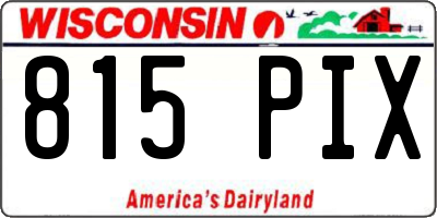 WI license plate 815PIX