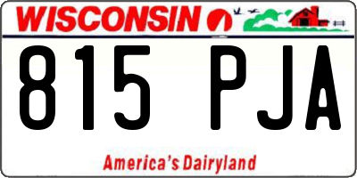 WI license plate 815PJA