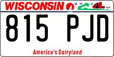 WI license plate 815PJD