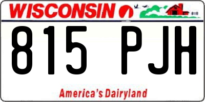 WI license plate 815PJH