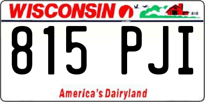 WI license plate 815PJI