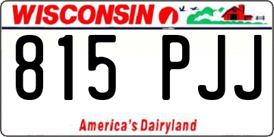 WI license plate 815PJJ