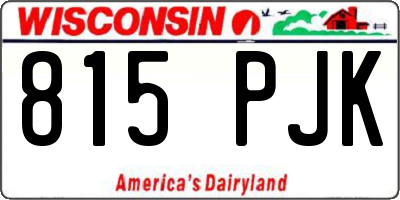 WI license plate 815PJK