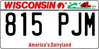 WI license plate 815PJM