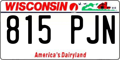 WI license plate 815PJN