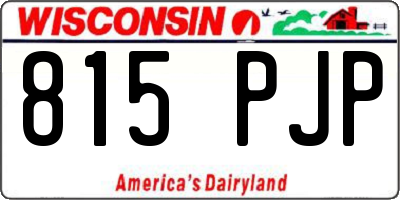 WI license plate 815PJP