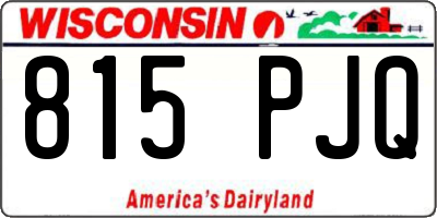 WI license plate 815PJQ