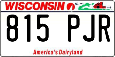 WI license plate 815PJR