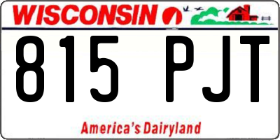 WI license plate 815PJT