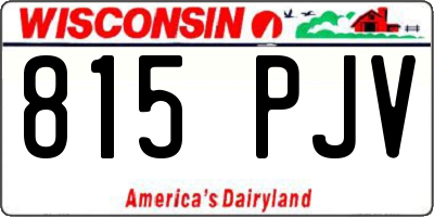 WI license plate 815PJV