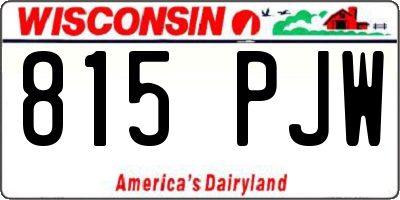 WI license plate 815PJW