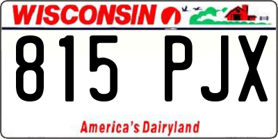 WI license plate 815PJX