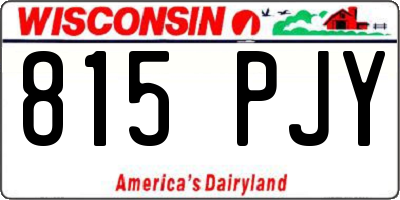WI license plate 815PJY