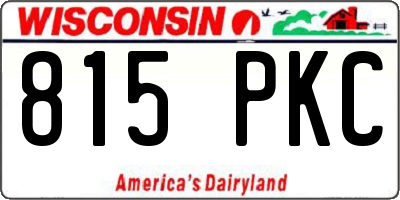 WI license plate 815PKC
