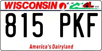 WI license plate 815PKF