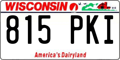 WI license plate 815PKI