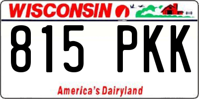 WI license plate 815PKK