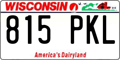 WI license plate 815PKL