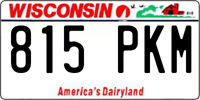 WI license plate 815PKM