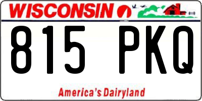 WI license plate 815PKQ