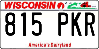 WI license plate 815PKR