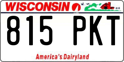 WI license plate 815PKT