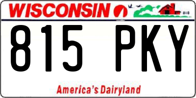 WI license plate 815PKY