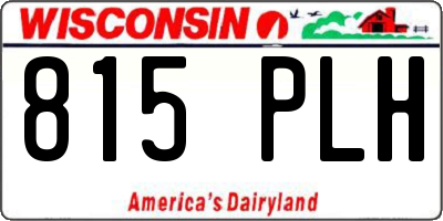 WI license plate 815PLH
