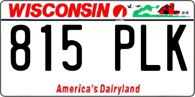 WI license plate 815PLK