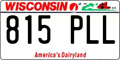 WI license plate 815PLL
