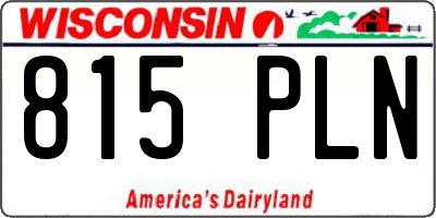 WI license plate 815PLN