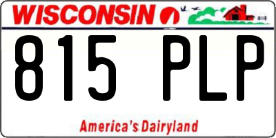 WI license plate 815PLP