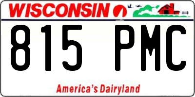 WI license plate 815PMC