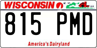 WI license plate 815PMD