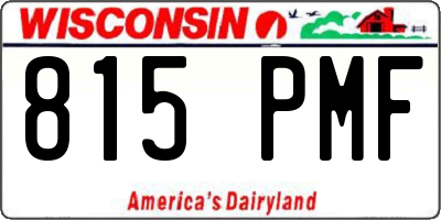 WI license plate 815PMF