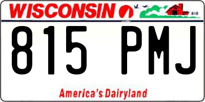 WI license plate 815PMJ