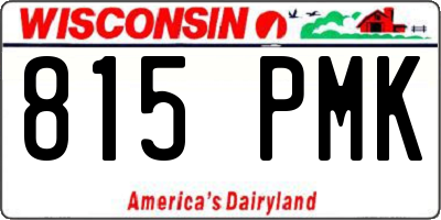 WI license plate 815PMK