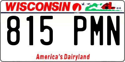 WI license plate 815PMN