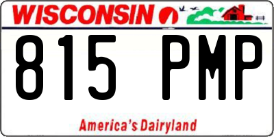 WI license plate 815PMP